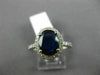 ESTATE 3.0CT DIAMOND & AAA SAPPHIRE 14K WHITE GOLD HALO FILIGREE ENGAGEMENT RING