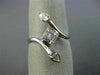 ESTATE WIDE .29CT DIAMOND 18KT WHITE GOLD 3D MULTI SHAPE SQUARE SNAKE LOVE RING