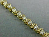 ESTATE .30CT DIAMOND 14KT WHITE & YELLOW GOLD CLASSIC "S" TENNIS BRACELET #22380