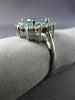 2.50CT DIAMOND & AQUAMARINE 14KT WHITE GOLD OVAL PRINCESS DIANA ENGAGEMENT RING