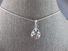 .81CT DIAMOND & AAA COLUMBIAN EMERALD 14K WHITE GOLD PEAR SHAPE FLOATING PENDANT