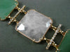 ESTATE WIDE & LONG 1.45CT DIAMOND & AVENTURINE 14KT ROSE GOLD 3D SQUARE BRACELET
