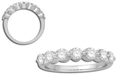 1.50CT DIAMOND 14KT WHITE GOLD ROUND INVISIBLE 7 STONE WEDDING ANNIVERSARY RING