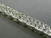 ESTATE WIDE 4.80CT DIAMOND 14KT WHITE GOLD 3D TWO ROW CHANNEL TENNIS BRACELET