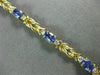ESTATE 6.93CT DIAMOND & AAA TANZANITE 14KT YELLOW GOLD 3D CLASSIC BRACELET #2847