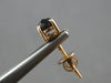 ESTATE 1.06CT BLACK DIAMOND 14KT ROSE GOLD 3D CLASSIC ROUND SCREWBACK EARRINGS