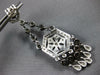 1.62CT WHITE & CHOCOLATE FANCY DIAMOND 14KT WHITE GOLD HEXAGON HANGING EARRINGS