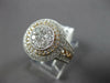 LARGE 1.27CT DIAMOND 18K WHITE & ROSE GOLD DOUBLE HALO FILIGREE ANNIVERSARY RING