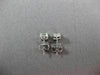 ESTATE .47CT PRINCESS DIAMOND 14KT WHITE GOLD 3D FOUR PRONG STUD EARRINGS #16718
