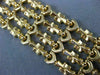 ANTIQUE WIDE 18KT YELLOW GOLD 3D MULTI ROW HANDCRAFTED FLORAL BRACELET #32312
