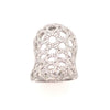 ESTATE EXTRA LARGE 2.19CT DIAMOND 18KT WHITE GOLD 3D MULTI CIRCULAR FUN RING
