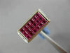 2.22CT DIAMOND & AAA PINK RUBY 18KT WHITE GOLD 3D RECTANGULAR INVISIBLE FUN RING
