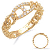 ESTATE .17CT DIAMOND 14KT YELLOW GOLD 3D CLASSIC LOVE KNOT OVAL FUN RING