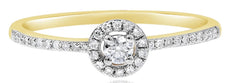 .20CT DIAMOND 14KT YELLOW GOLD ROUND SOLITAIRE HALO CLASSIC FRIENDSHIP LOVE RING
