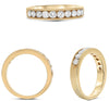 .75CT DIAMOND 14K YELLOW GOLD 3D ROUND FILIGREE CHANNEL WEDDING ANNIVERSARY RING
