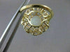 ANTIQUE 3.40CTW DIAMOND FIERY OPAL 14K YELLOW GOLD FILIGREE COCKTAIL RING #2301