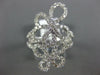 ESTATE LARGE 1.20CT DIAMOND 18KT WHITE GOLD 3D CLASSIC FLOWER BUTTERFLY FUN RING