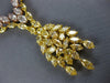LARGE 27.42CT MULTI COLOR DIAMOND 18KT TRI COLOR GOLD MULTI LEAF TENNIS NECKLACE