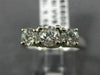ESTATE 1.16CT DIAMOND 14KT WHITE GOLD PAST PRESENT FUTURE ENGAGEMENT RING #22152