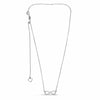 ESTATE .15CT DIAMOND 14KT WHITE GOLD CLASSIC INFINITY SIDEWAY FIGURE 8 NECKLACE