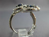LARGE 1.81CT DIAMOND & AAA SAPPHIRE & RUBY 18KT WHITE GOLD 3D OVAL FLOWER RING