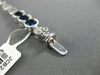 ESTATE WIDE 8.64CT DIAMOND & SAPPHIRE 18K WHITE GOLD 3D FILIGREE TENNIS BRACELET