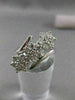 ESTATE .85CTW DIAMOND 3 CLUSTER STAR 14KT WHITE GOLD COCKTAIL RING F/G VS #17147