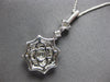 ESTATE LARGE .94CT DIAMOND 18KT WHITE GOLD 3D FLOWER STARBURST FLOATING PENDANT