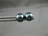 ESTATE AAA TAHITIAN PEARL 14KT WHITE GOLD 3D CLASSIC ROUND SOLITAIRE EARRINGS