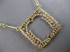 ESTATE LARGE 2.86CT DIAMOND 14KT YELLOW GOLD 3D OPEN HEART SQUARE FUN NECKLACE