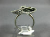 ESTATE LARGE 3.43CT WHITE & BLACK DIAMOND 14KT WHITE GOLD LOVE KNOT FLOWER RING