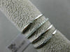 ESTATE LARGE .15CT DIAMOND 18K WHITE GOLD 3D MULTI ROW ETOILE CIRCULAR LOVE RING