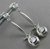 ESTATE .55CTW DIAMOND 14KT WHITE GOLD HANGING DANGLE STUD EARRINGS FG VS #16071
