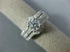 LARGE 2.0CT DIAMOND 14KT WHITE GOLD ROUND WEDDING ENGAGEMENT INSERT RING SET 302