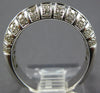 ESTATE 1.18CT DIAMOND 14KT WHITE GOLD CLASSIC ROUND & BAGUETTE ANNIVERSARY RING