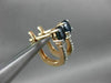 ESTATE .77CT DIAMOND & AAA SAPPHIRE 14KT ROSE GOLD 3D LEVERBACK HANGING EARRINGS