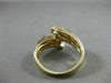 ANTIQUE WIDE 1.20CT BAGUETTE DIAMOND 14KT YELLOW GOLD 3D MULTI ROW RING #21266