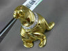 ESTATE EXTRA LARGE .42CT DIAMOND & AAA RUBY 18K YELLOW GOLD SEAL LION BROOCH PIN