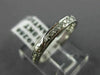 ANTIQUE .30CT ROUND DIAMOND 18K WHITE GOLD MILGRAIN FILIGREE ETERNITY RING #9256