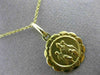 ESTATE 14K YELLOW GOLD HANDCRAFTED POPE RELIGIOUS FLOATING PENDANT & CHAIN 24991