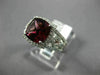 ESTATE WIDE 3.0CT DIAMOND & AAA RHODOLITE 14K ROSE GOLD INFINITY ENGAGEMENT RING