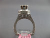 LARGE 1.65CT DIAMOND 18K WHITE GOLD 3D ROUND & BAGUETTE ETERNITY ENGAGEMENT RING
