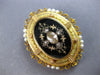 ANTIQUE LARGE DIAMOND & AAA SOUTH SEA PEARL 18K YELLOW GOLD BROOCH PENDANT 28156