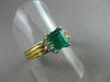 ANTIQUE 1.18CT AAA COLOMBIAN EMERALD & DIAMOND 14K W&Y GOLD ENGAGEMENT RING #128