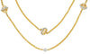ESTATE LONG .85CT DIAMOND 14KT YELLOW GOLD 3D CLASSIC BY THE YARD GLOBE NECKLACE