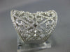 EXTRA LARGE 1.58CT DIAMOND 18KT WHITE GOLD MULTI HEART OPEN FILIGREE LOVE RING
