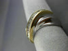 ESTATE .33CT DIAMOND 14K WHITE & YELLOW GOLD MULTI ROW CRISS CROSS INFINITY RING