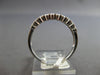 .07CT DIAMOND 14KT WHITE GOLD 3D 2 ROW FILIGREE SEMI ETERNITY ANNIVERSARY RING