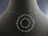 LARGE 1.80CT DIAMOND 14KT WHITE GOLD 3D DOUBLE CIRCULAR FLOATING PENDANT #27999