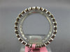 WIDE 1.62CT DIAMOND & AAA SAPPHIRE & BLUE ENAMEL 18K WHITE GOLD 3D ETERNITY RING